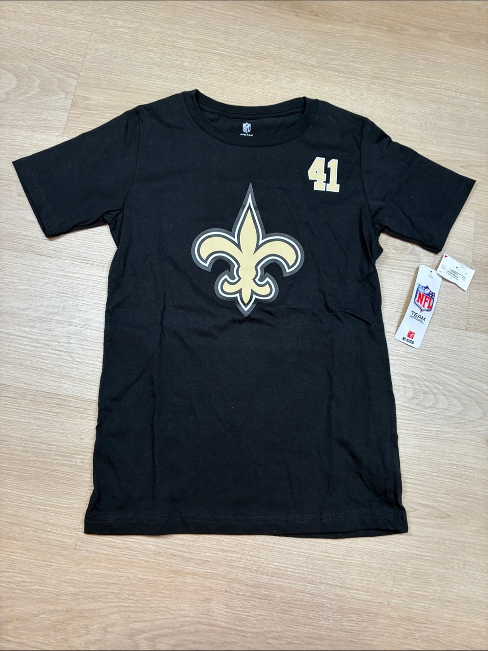 NEW New Orleans Saints Kids' Black Fleur-de-Lis Tee - NFL 41 KAMARA